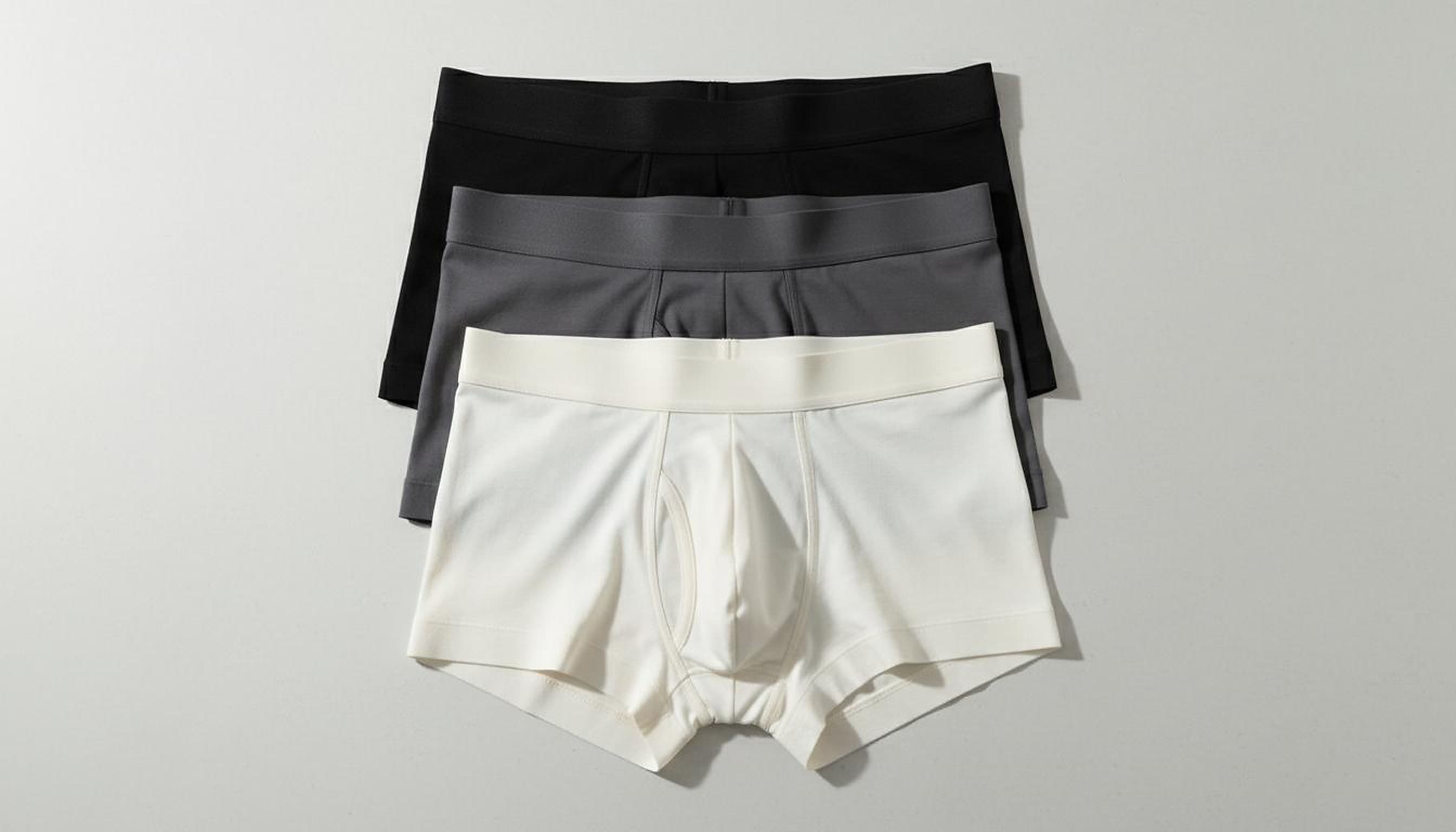 Cuecas masculinas premium WEAPON Comfort nas cores preto, grafite e branco